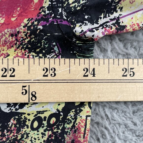 Summa Silk Shirt Mens Large Colorful 100% Silk Button Down Party Summer - Picture 5 of 7